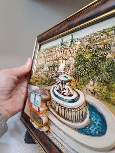 Pair of Handmade Malta 3D Wall Plaques John Borg