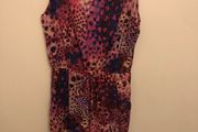 River island pink leopard print dress (size 12)