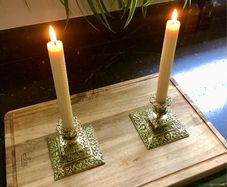 brass candle holders