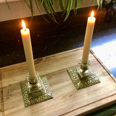 brass candle holders