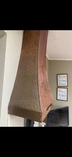 Godin stove, copper hood