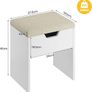 Dressing Table with Mirror and LED Lights and stool Image 4