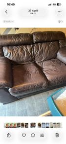 2 seater leather couch