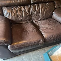 2 seater leather couch