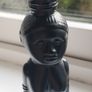 Vintage miniature "VUDU" bottle made of opaque black glass. Image 7