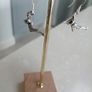 Sterling silver witch on broom earrings Image 2