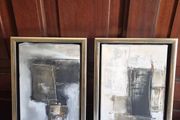Pair of Original Danish Abstract Paintings by Marianne Dam Hansen