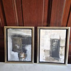 Pair of Original Danish Abstract Paintings by Marianne Dam Hansen