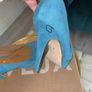 Dorothy Perkins Turquoise Faux-suede Platform Court Shoes Size UK 4 / EU 37 Image 9