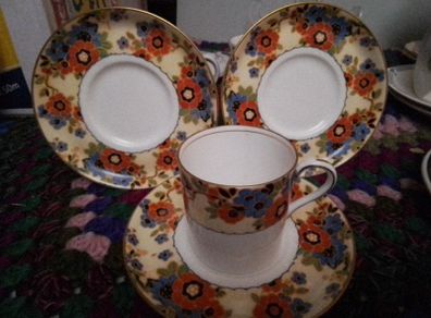 Pretty Aynsley Coffee Cup & Three Saucers