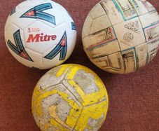 Football Soccer Ball, 3 Fully Pumped by Nike, Mitre and Adidas
