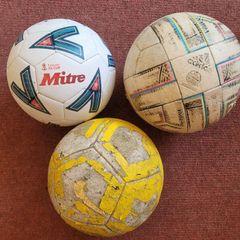 Football Soccer Ball, 3 Fully Pumped by Nike, Mitre and Adidas