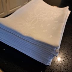 set 12 large NAPKINS double damask