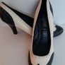 high heels black/white leather Image 3