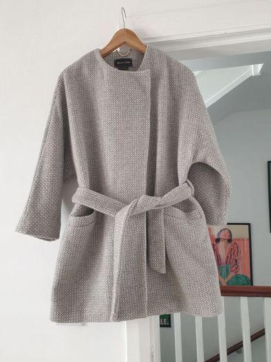 Massimo Dutti Wool Rich Coat Size Medium
