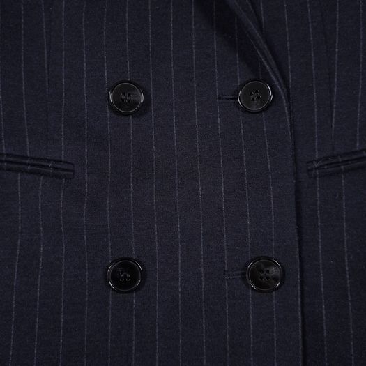 H&M Black Pinstripe Double Breasted Tailored Blazer Jacket 10UK/38EU