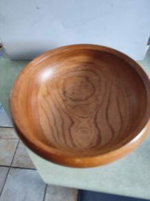 Rare find  Large wood turned fruit bowl.
