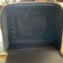 Estee Lauder Vanity case in black with applique style design in the front and a nice bow style handle on top Image 8
