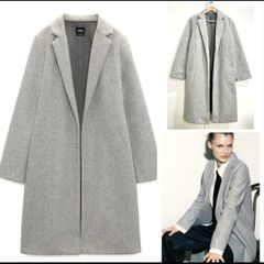Zara grey coat chic and sophisticated size 8-10 lightweight