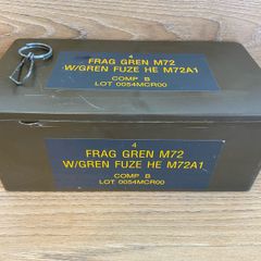Belgium Gren Frag M72 Grenade HE Fuse Box