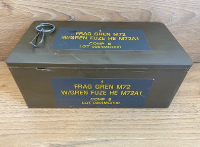 Belgium Gren Frag M72 Grenade HE Fuse Box