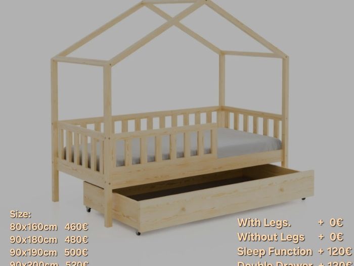Kids Bed Toddler House Bedroom