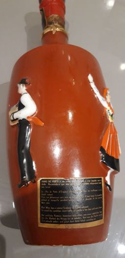 Ornate Vintage Ceramic Wine Bottle