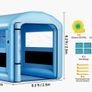 Inflatable Spray Paint Booth 3 x 2.5 x 2.5 m Air Filter System with 550W Powerful Blower Image 4
