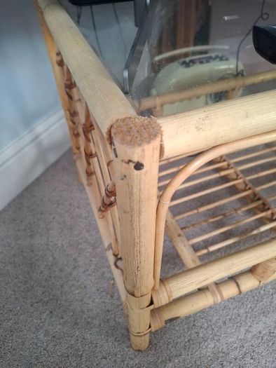Vintage bamboo coffee table