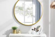 Round Mirrors of Glass 60cm Metal Framed HD Wall Mirror for Vanity, Bathroom or Bedroom MULTIPLE SIZES AVAILABLE (FREE POSTAGE)