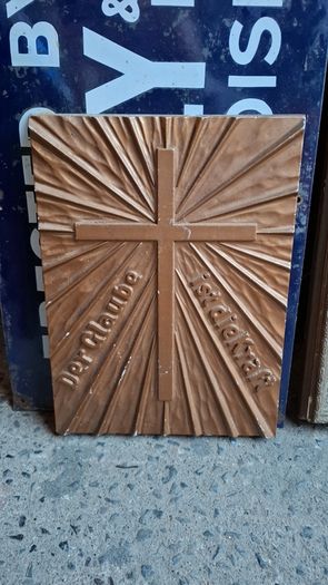 Antique holy statue and pictures