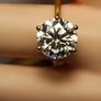 18ct Vermeil 5.5 carat Moissanite Solitaire Ring Image 2