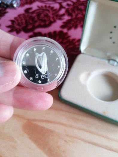 1990 Ireland Silver Proof 5 ECU Coin