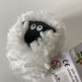 Black/ White Sheep Pom Pom Keyring, Magnet Image 9