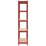 Storage Shelves 2 pcs Red 80x40x180 cm Steel and MDF Image 4