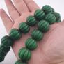 Antique African Green Melon Shape Big Beads Necklace Strand Image 10
