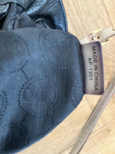 Mk tote black leather bag
