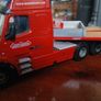 1/50 Volvo NH12-460 Prime Mover & Nooteboom 4-Axle Semi Low Loader Trailer (red Image 3