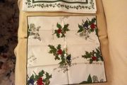 Portmeirion Christmas Set of 6 Table Mats (double sided) and 6 Matching Napkins, Unused