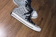 Converse grey studded UK4 hi top trainers