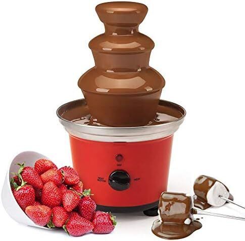 Chocolate Fountain Fondue Large Set | 500ml Capacity Electric 3-Tier Machine with Hot Melting Pot Base