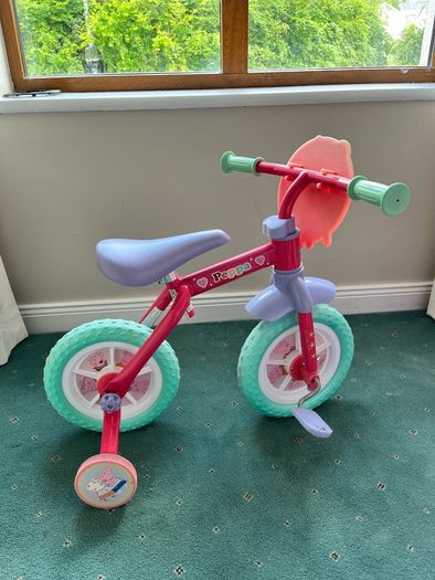 Peppa Pig My First 2 In 1 10" Training Bike Girl Bike