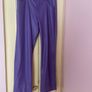 Zara Purple Faux Leather Straight Leg Trousers  Size XL UK 14 Image 3