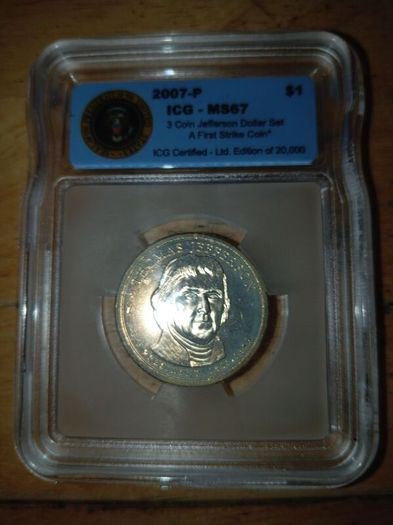Certified Jefferson coin