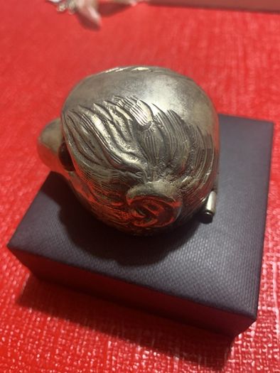 Antique Silver Monkey Head