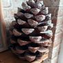 New XXXL frosted detail rustic resin Pinecone with subtle frost detail Image 9