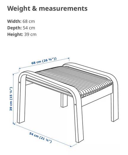 IKEA arm chair (LEATHER cover) and footrest