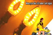 2 X Motorcycle Bike LED Amber Turn Signal Blinker light Indicator Universal Bulb