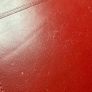 Large leather sold wood footstool Image 3