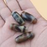 Vintage Himalayan Tibetan 2 Eyes & ZigZag Pattern Agate Bead Lot Of 4 Image 10